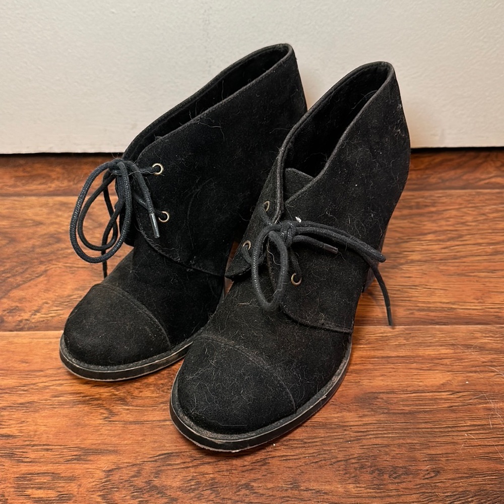 Black bootie heels